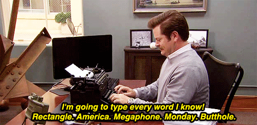 RonSwansonTyping.gif