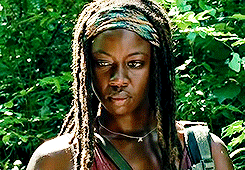 Michonne smiling.gif