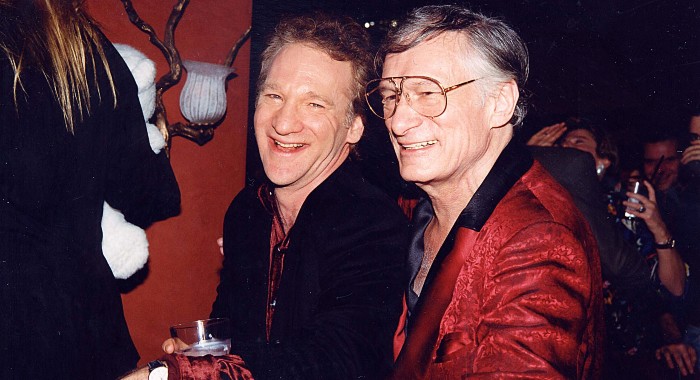 Bill Maher with Hugh Hefner