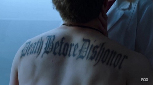Who Thought the Gigantic, Impressively Bad Fake Tattoo on Matt Czuchry’s Ba...
